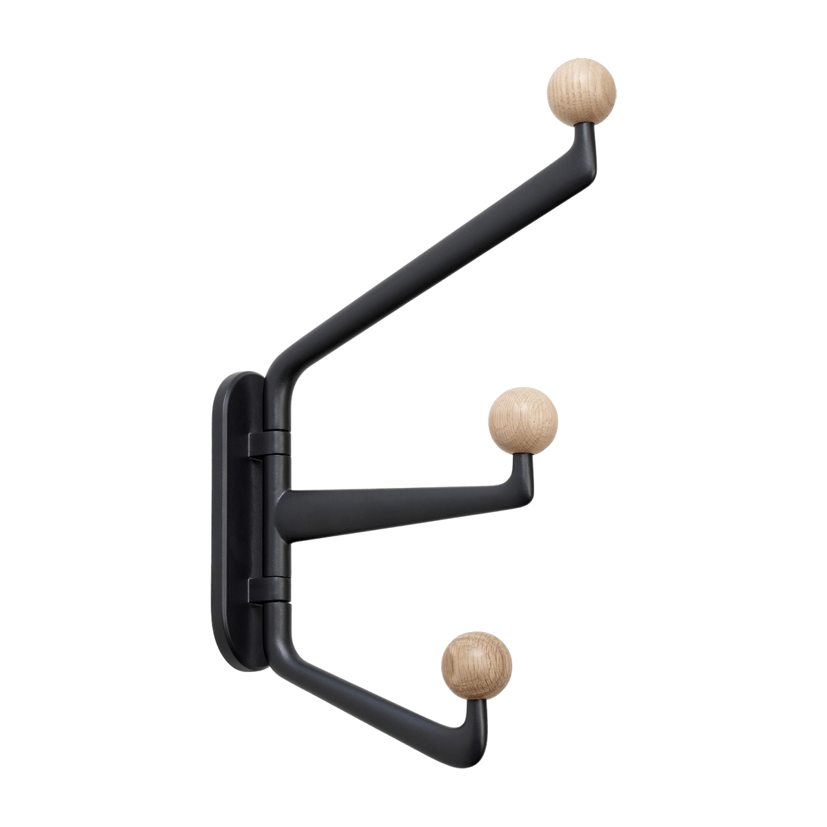 Coat rack with large hooks in metal and beech wood Capture SC76 - &tradition - The Cool Republic