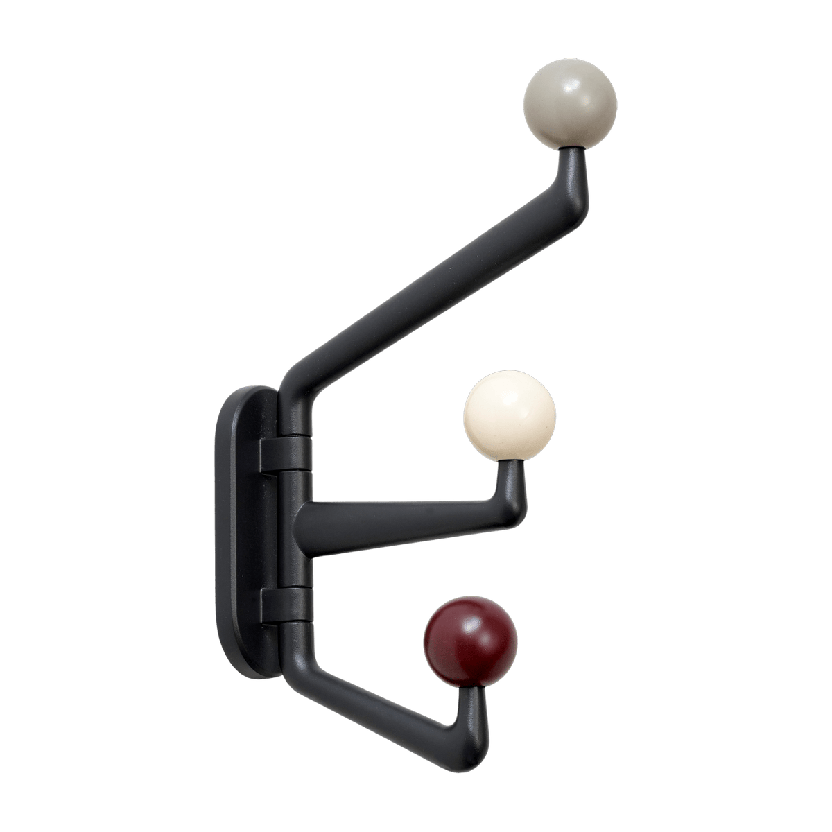 Coat rack with small hooks in metal and colored beech wood Capture SC76 - &tradition - The Cool Republic
