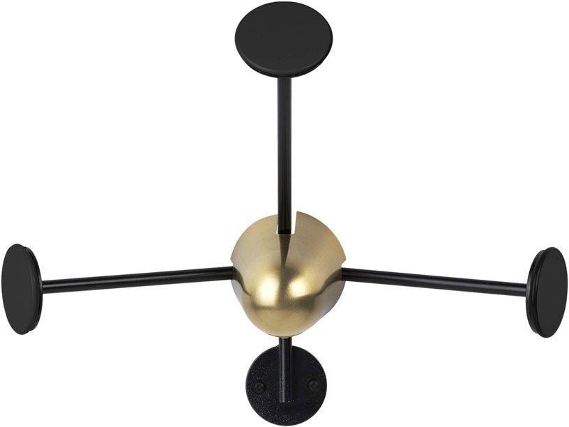 Porte manteau en laiton et métal noir Matégot - Gubi - The Cool Republic