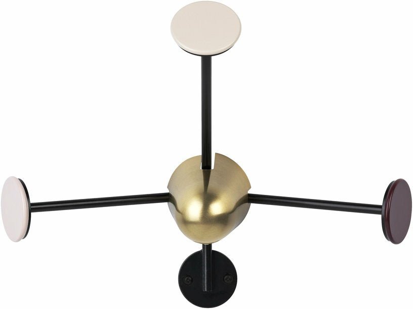 Porte - manteau en laiton et métal rouge Matégot - Gubi - The Cool Republic