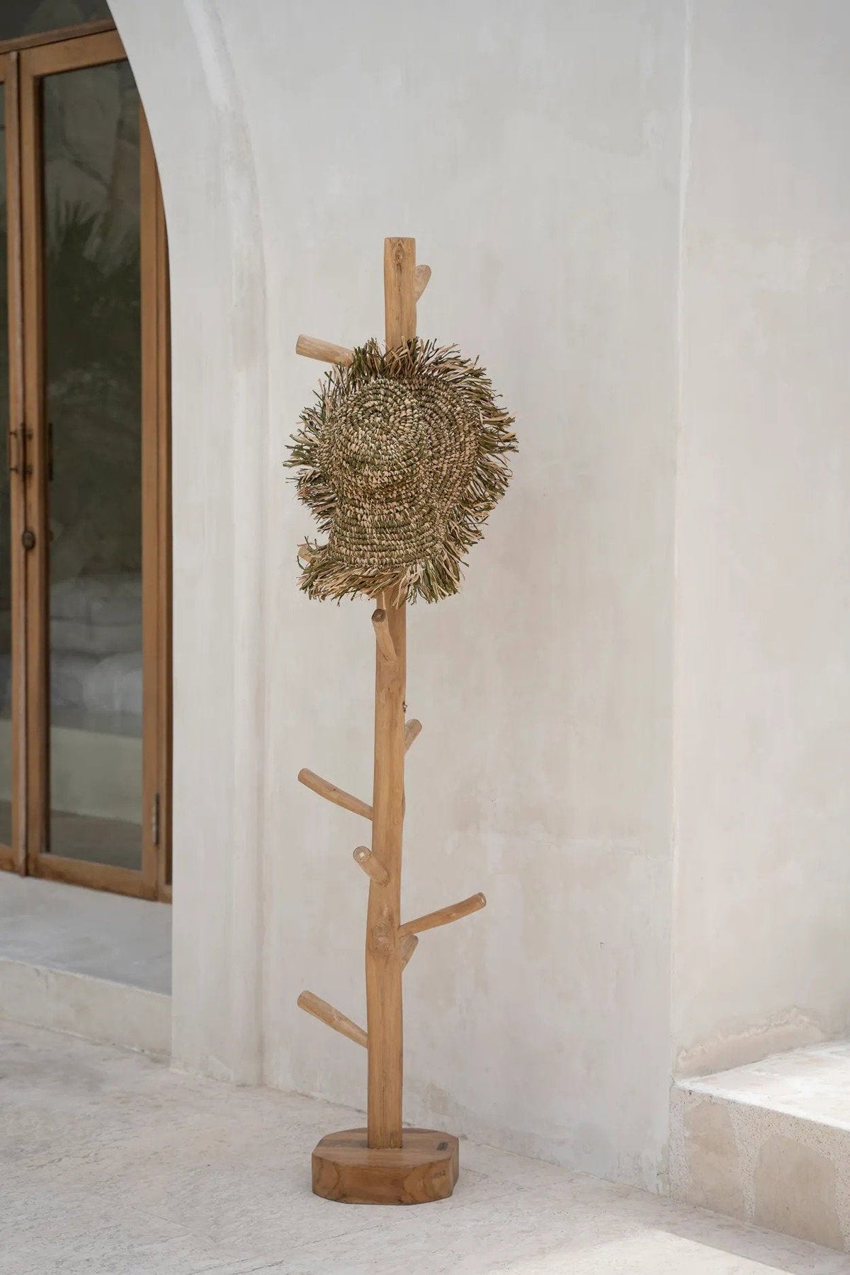 Porte-manteau en teck naturel marron 25x160cm Coat Hanger - Bazar Bizar — vue 2