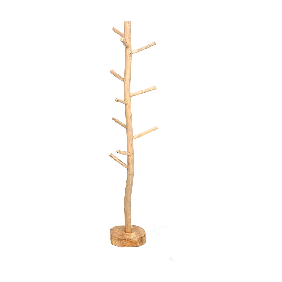 Porte-manteau en teck naturel marron 25x160cm Coat Hanger - Bazar Bizar