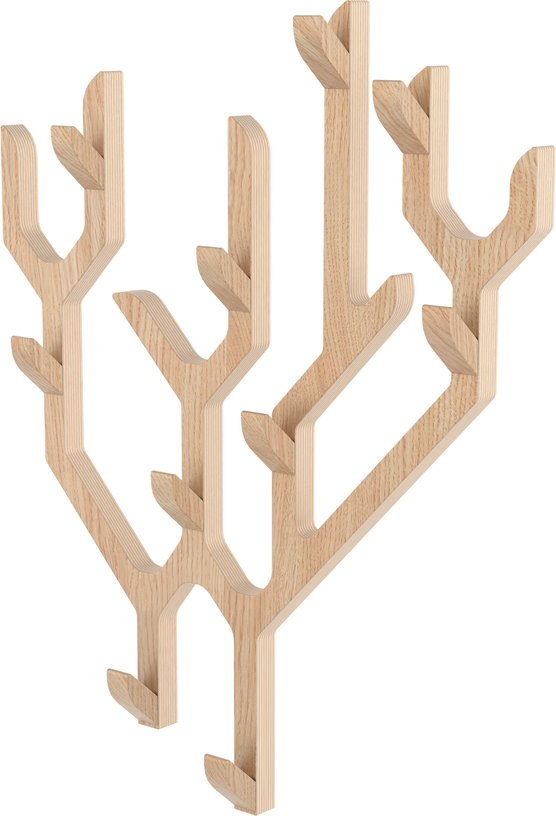 Porte - manteau mural en bois de chêne naturel Ambroise - Hartô - The Cool Republic