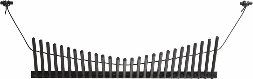 Porte - manteaux amovible en chêne noir et cuir Knaegt - Woud - The Cool Republic