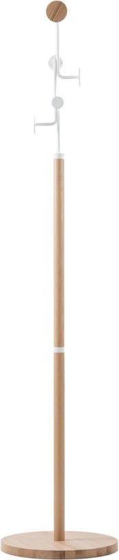 Porte - manteaux en chêne blanchi huilé et acier blanc Coat Stand - Gazzda - The Cool Republic
