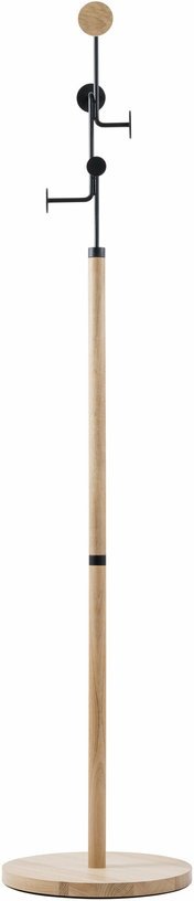 Porte - manteaux en chêne blanchi huilé et acier noir Coat Stand - Gazzda - The Cool Republic