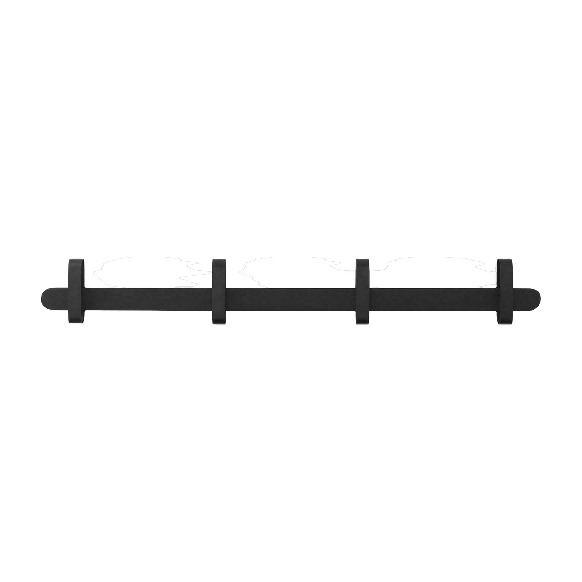 Porte-manteaux en frêne et acier noir 81,5 x 5,3 x 10,5 cm Hoop - Normann Copenhagen - The Cool Republic