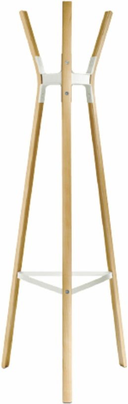 Porte - manteaux en hêtre et acier blanc Steelwood - Magis - The Cool Republic