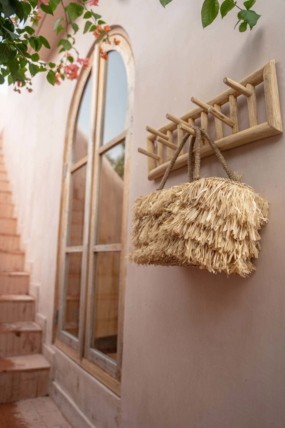 Porte-manteaux en teck naturel beige 70x20cm Island - Bazar Bizar — vue 3