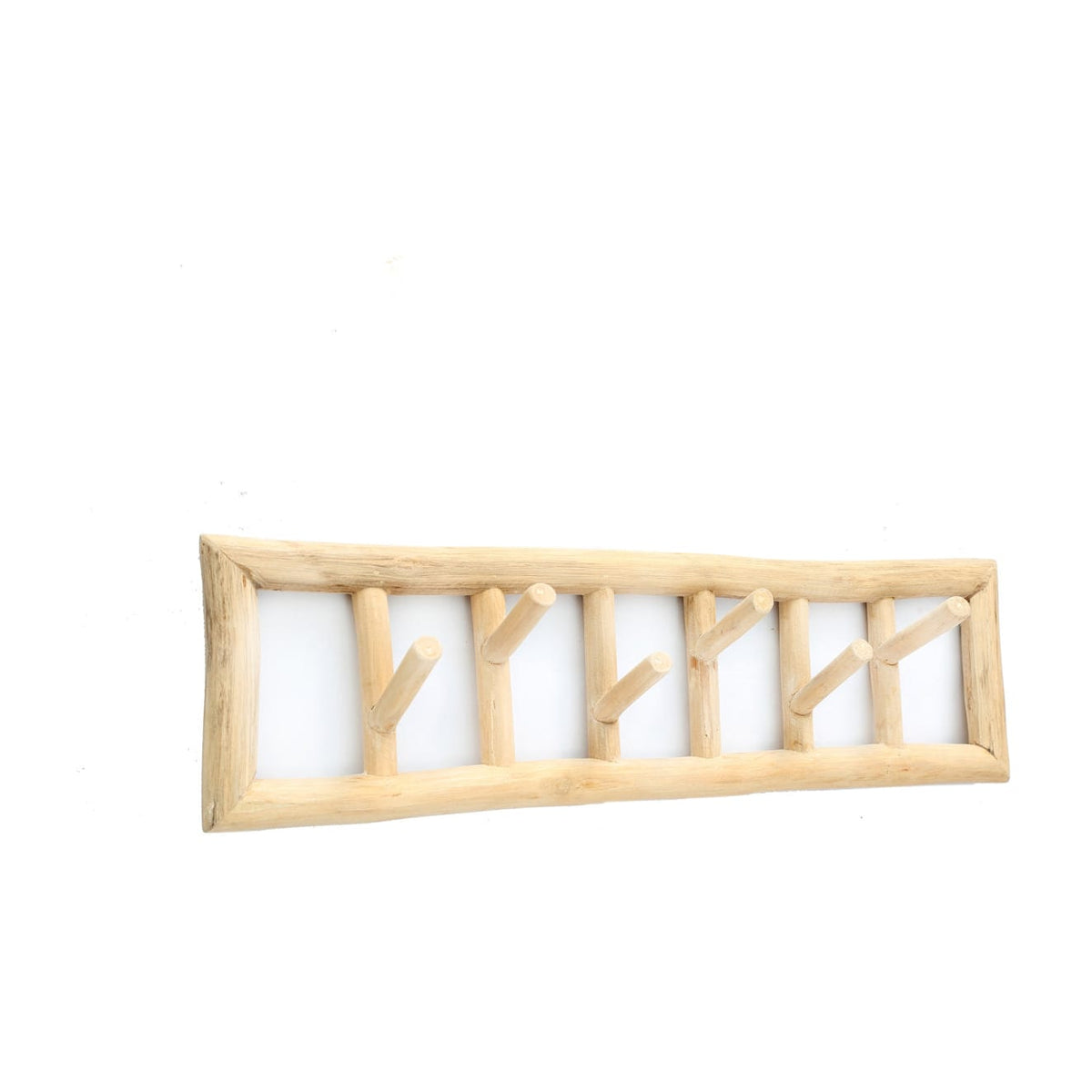 Porte-manteaux en teck naturel beige 70x20cm Island - Bazar Bizar — vue 5