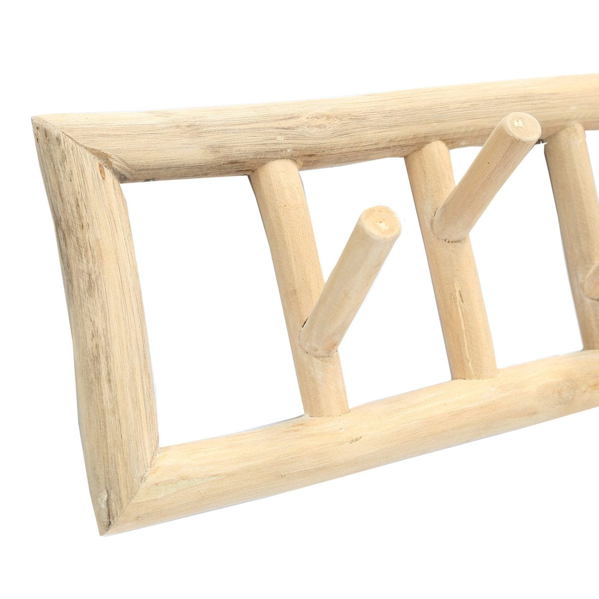 Porte-manteaux en teck naturel beige 70x20cm Island - Bazar Bizar — vue 6