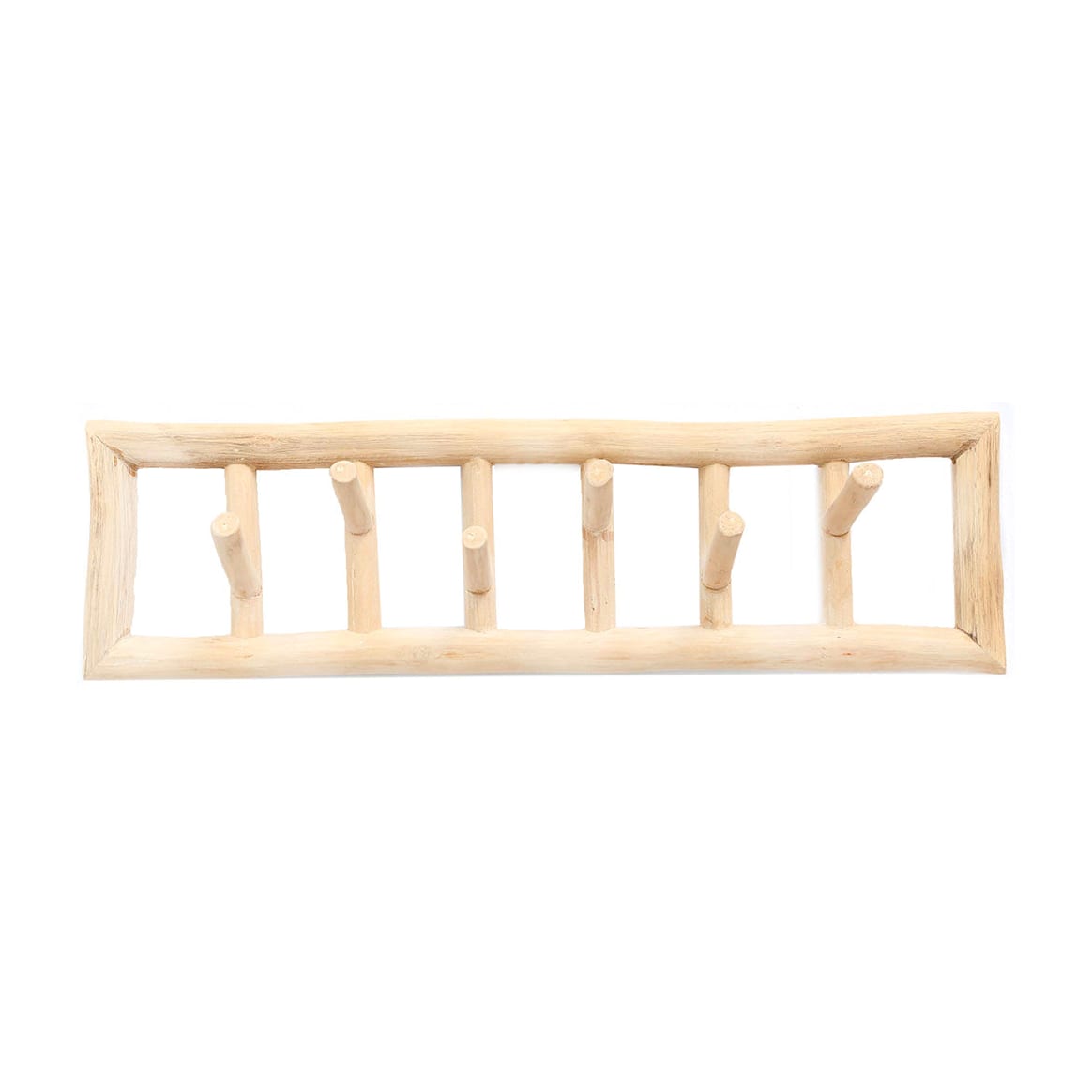 Porte-manteaux en teck naturel beige 70x20cm Island - Bazar Bizar
