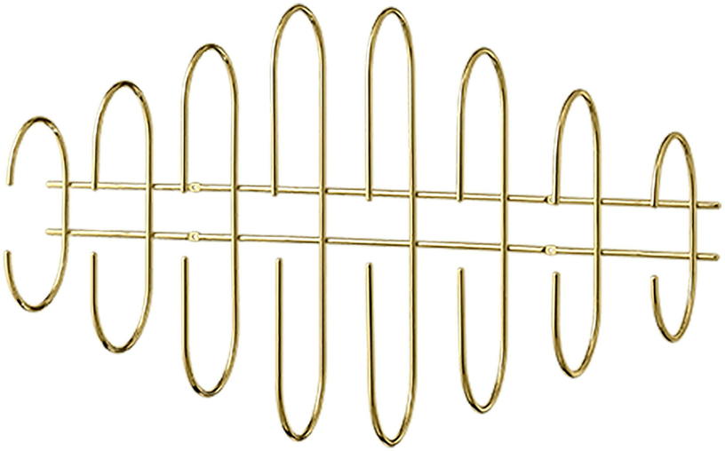 Porte - manteaux mural doré 85 cm en acier Moveo - AYTM - The Cool Republic