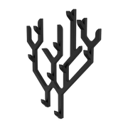 Wall-mounted coat rack in black stained oak 57 x 7,3 x 68 cm Ambroise - Hartô - The Cool Republic