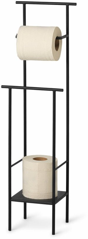 Porte - papier toilette en métal noir Dora - Ferm Living - The Cool Republic