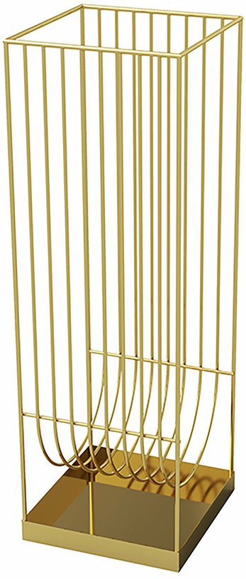 Porte - parapluies en acier inoxydable doré 56 cm Curva - AYTM - The Cool Republic