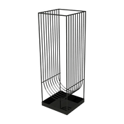 Porte-parapluies en acier inoxydable noir 56 cm Curva - AYTM - The Cool Republic