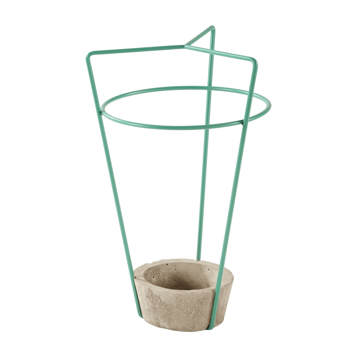 Porte-parapluies en béton et acier vert Ambrogio - Meme Design - The Cool Republic