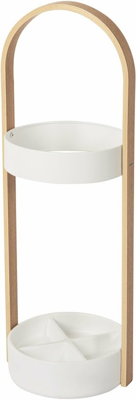 Porte - parapluies en bois et acier blanc Bellwood - Umbra - The Cool Republic