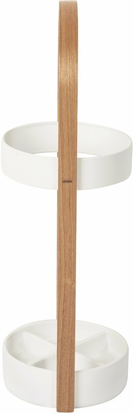 Porte - parapluies en bois et acier blanc Bellwood - Umbra - The Cool Republic
