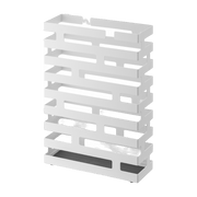 Porte-parapluies rectangulaire en acier blanc Brick - Yamazaki - The Cool Republic