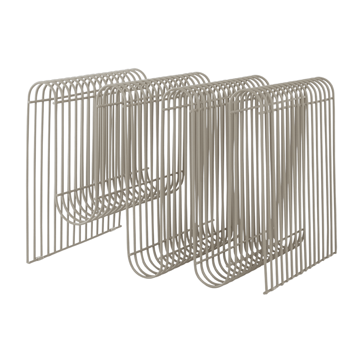 Porte-revues en acier taupe 40,5 cm Curva - AYTM - The Cool Republic