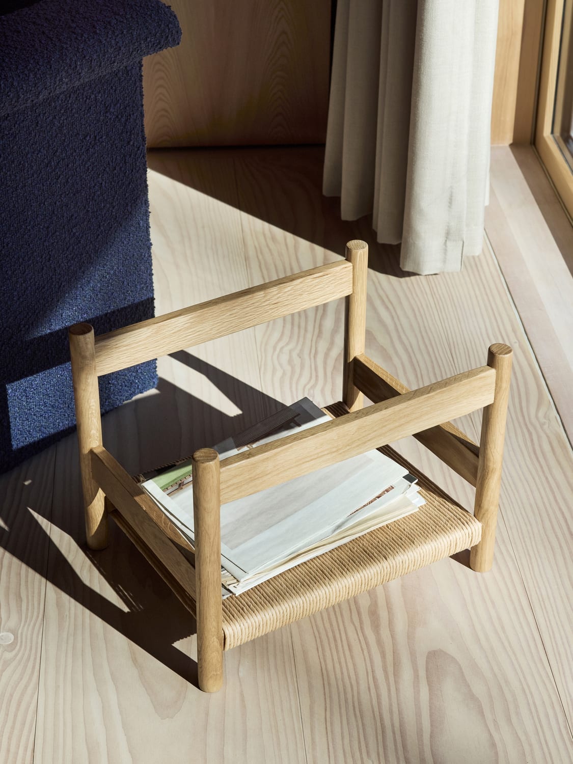 Porte-revues en bois de chêne beige 33x43x33cm Heritage - Hübsch — vue 3