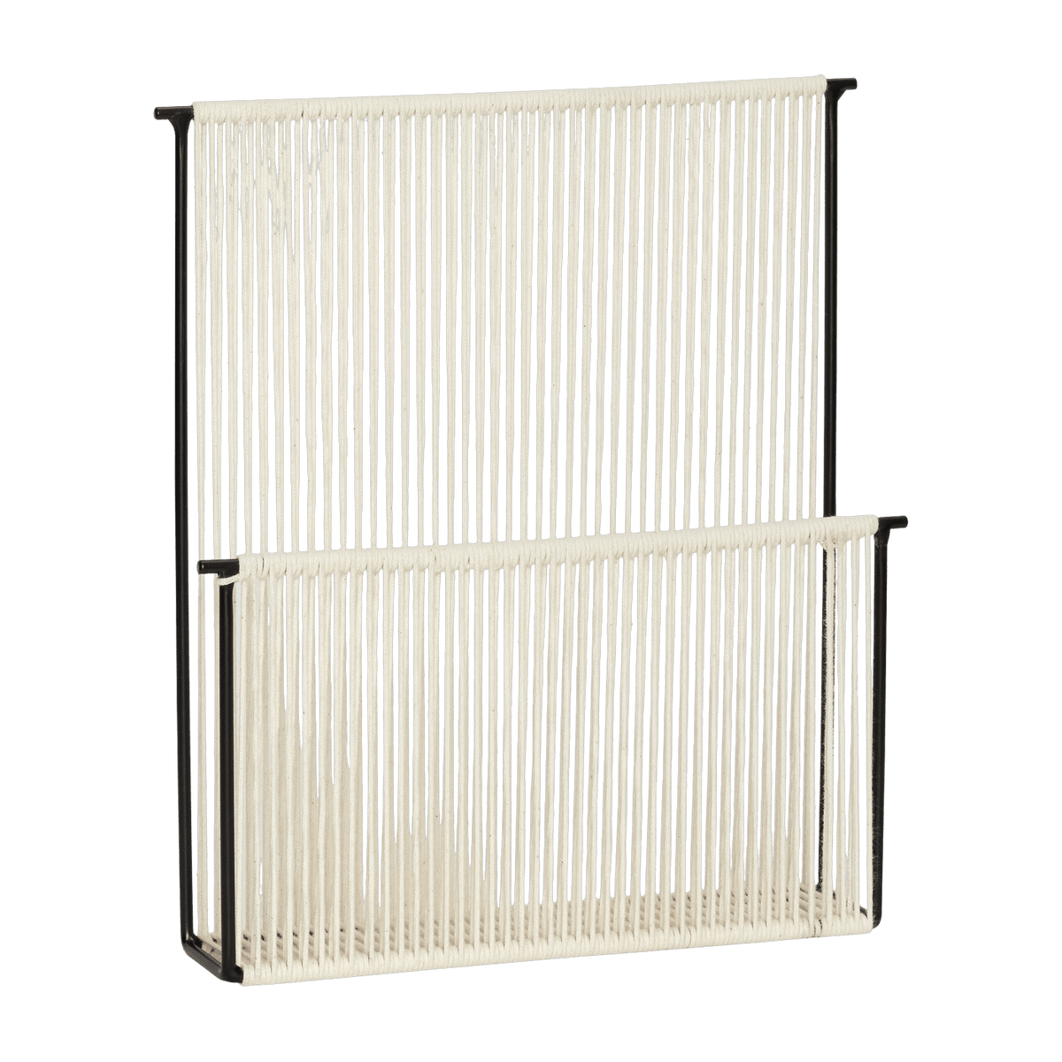 String Wall Magazine Holder Black - Hübsch - The Cool Republic