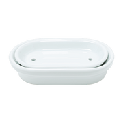 Porte-savon en porcelaine blanche brillant - Merigous - The Cool Republic