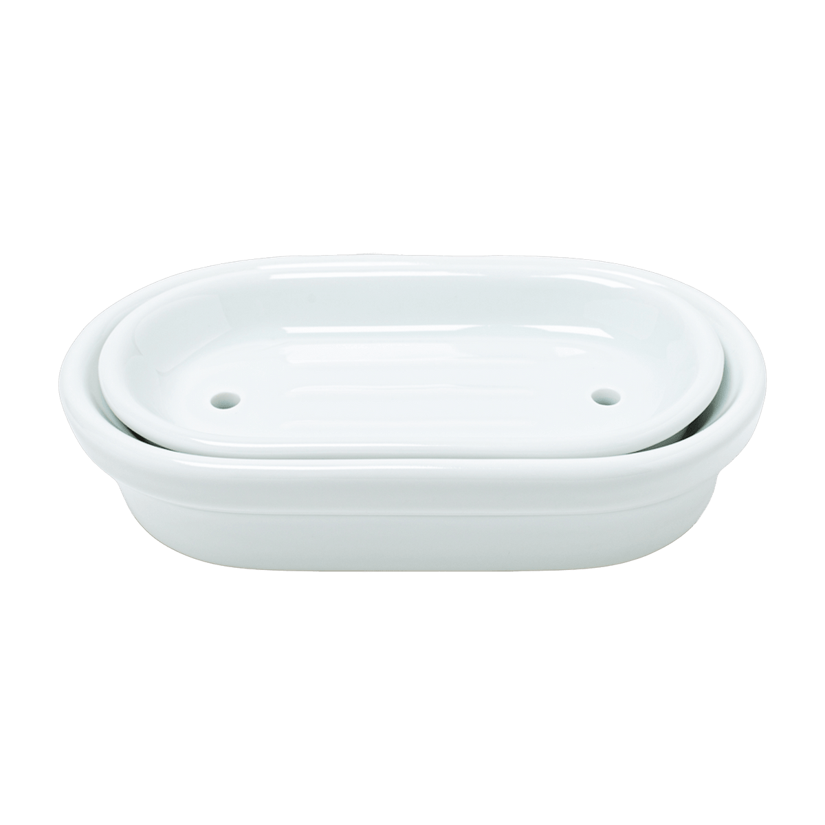 Porte-savon en porcelaine blanche brillant - Merigous - The Cool Republic