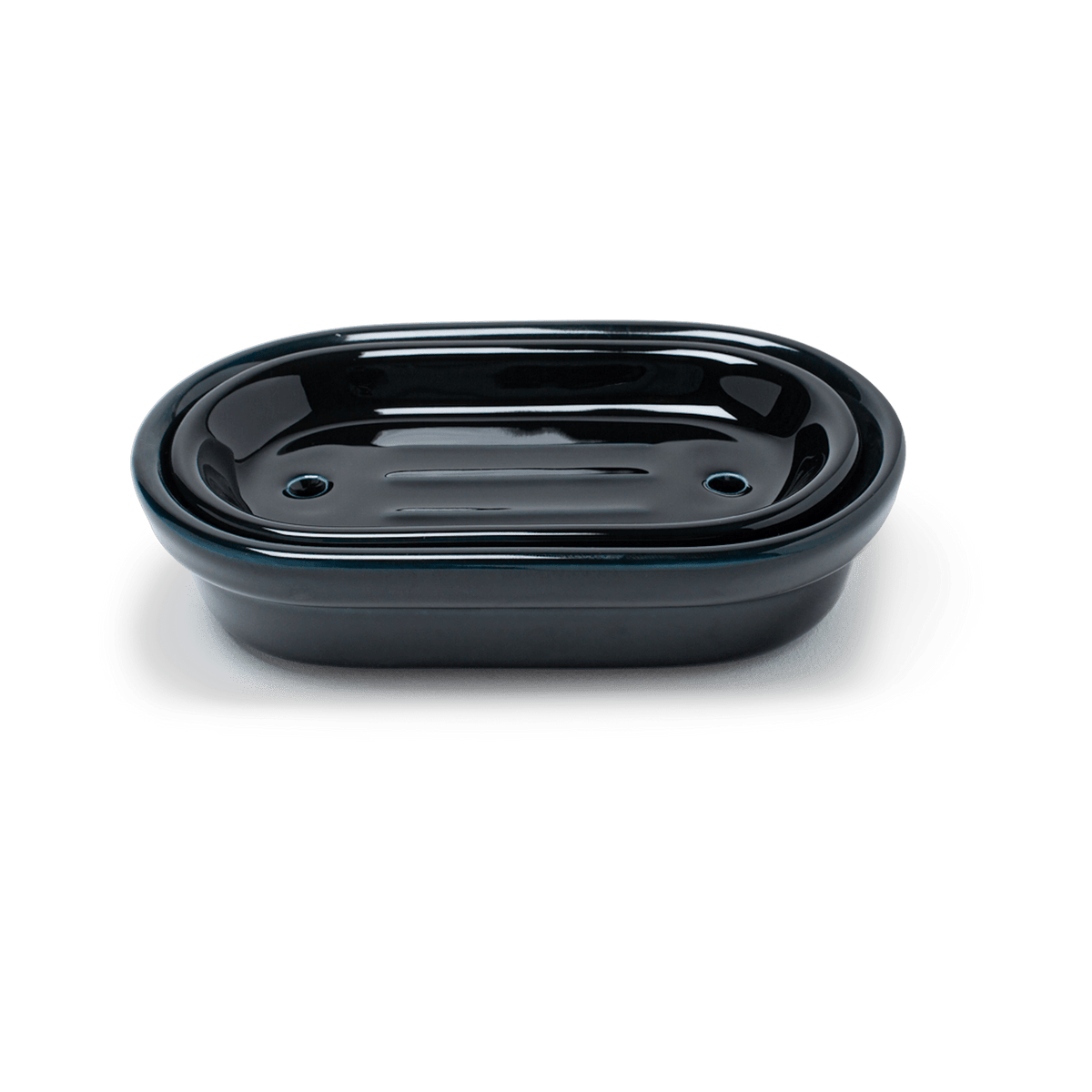 Porte-savon en porcelaine noire brillant - Merigous - The Cool Republic