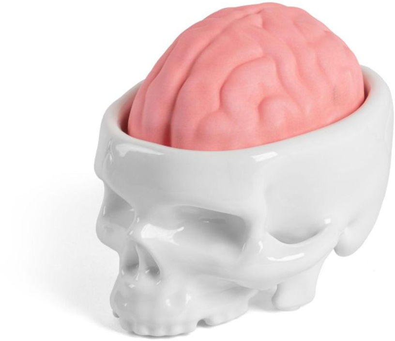 Porte - savon tête de mort en céramique blanche 15x11x7,5cm - Seletti - The Cool Republic