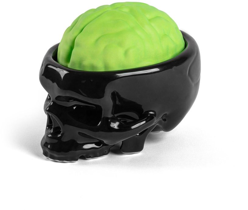 Porte - savon tête de mort en céramique noire 15x11x7,5cm - Seletti - The Cool Republic