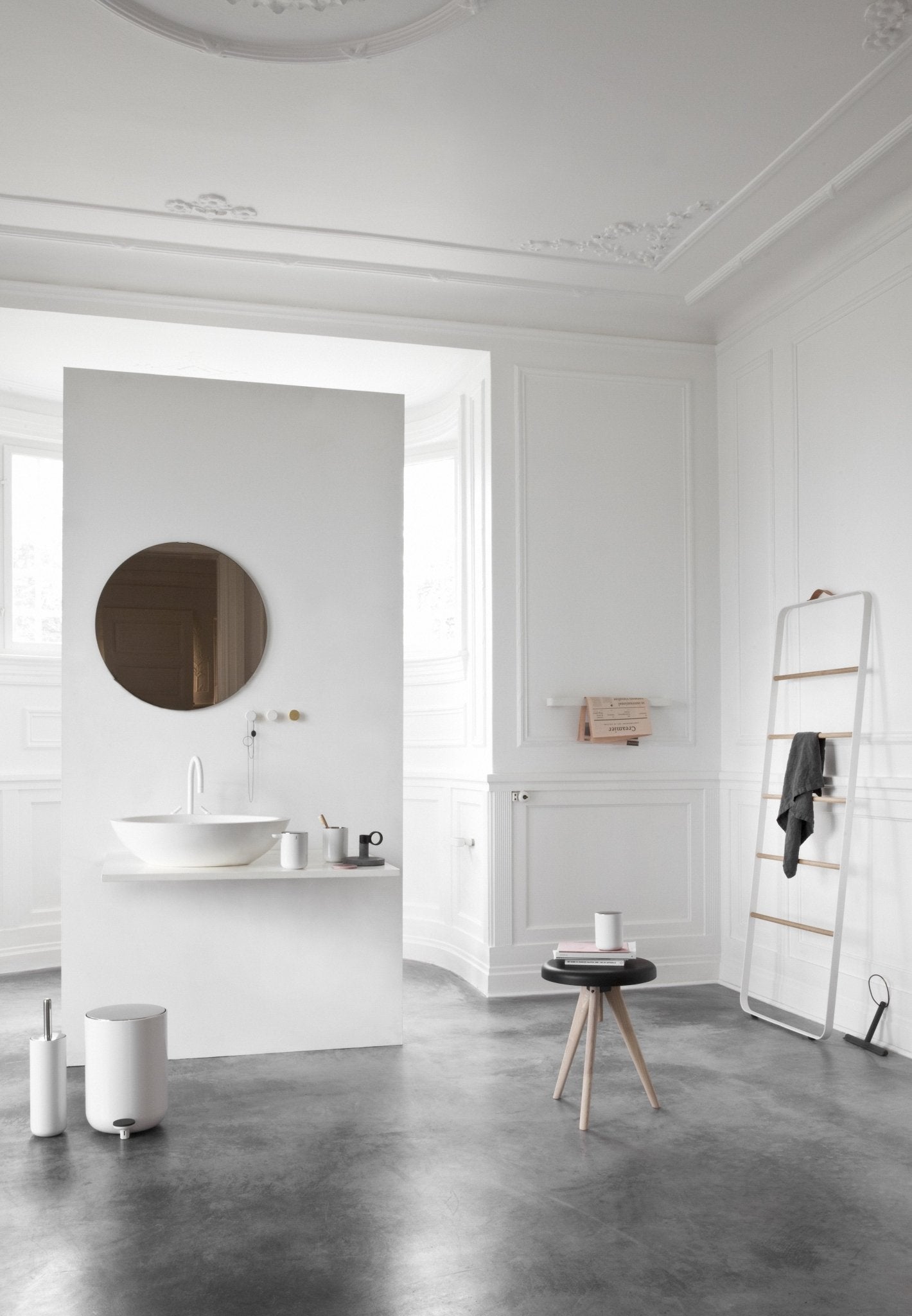 Porte Serviette Cuir Blanc - Audo - The Cool Republic