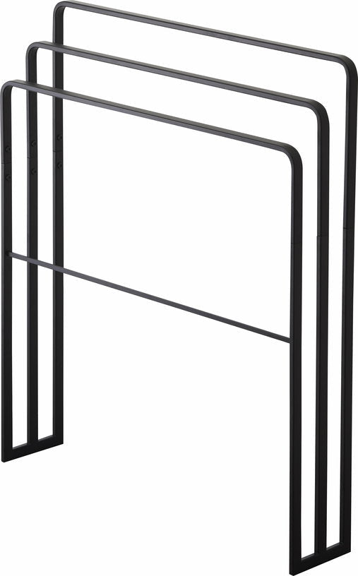 Porte - serviettes de bain avec 3 barres noir Tower - Yamazaki - The Cool Republic