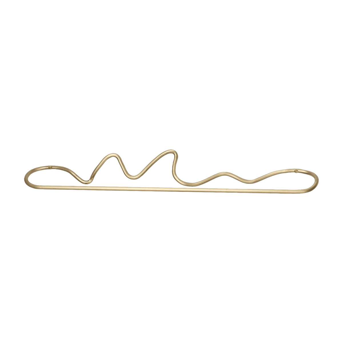 Porte-serviettes en laiton massif doré 65,9 x 10,7 x 8,5 cm Curvature - Ferm Living - The Cool Republic