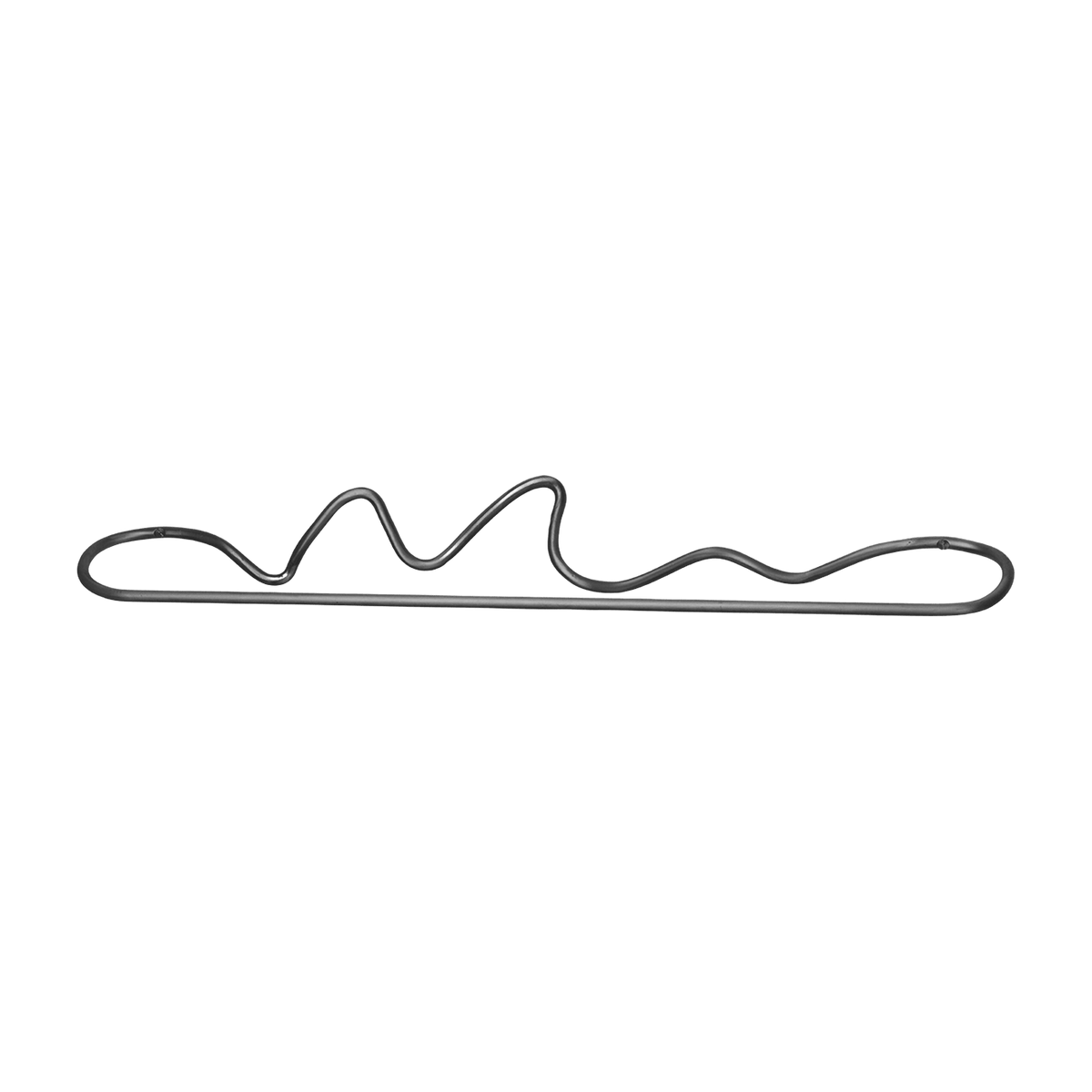 Porte-serviettes en laiton massif noir 65,9 x 10,7 x 8,5 cm Curvature - Ferm Living - The Cool Republic