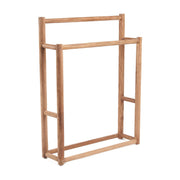 Porte-serviettes en teck naturel marron 70x90cm Rustic - Bazar Bizar