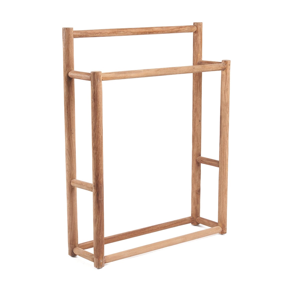 Porte-serviettes en teck naturel marron 70x90cm Rustic - Bazar Bizar
