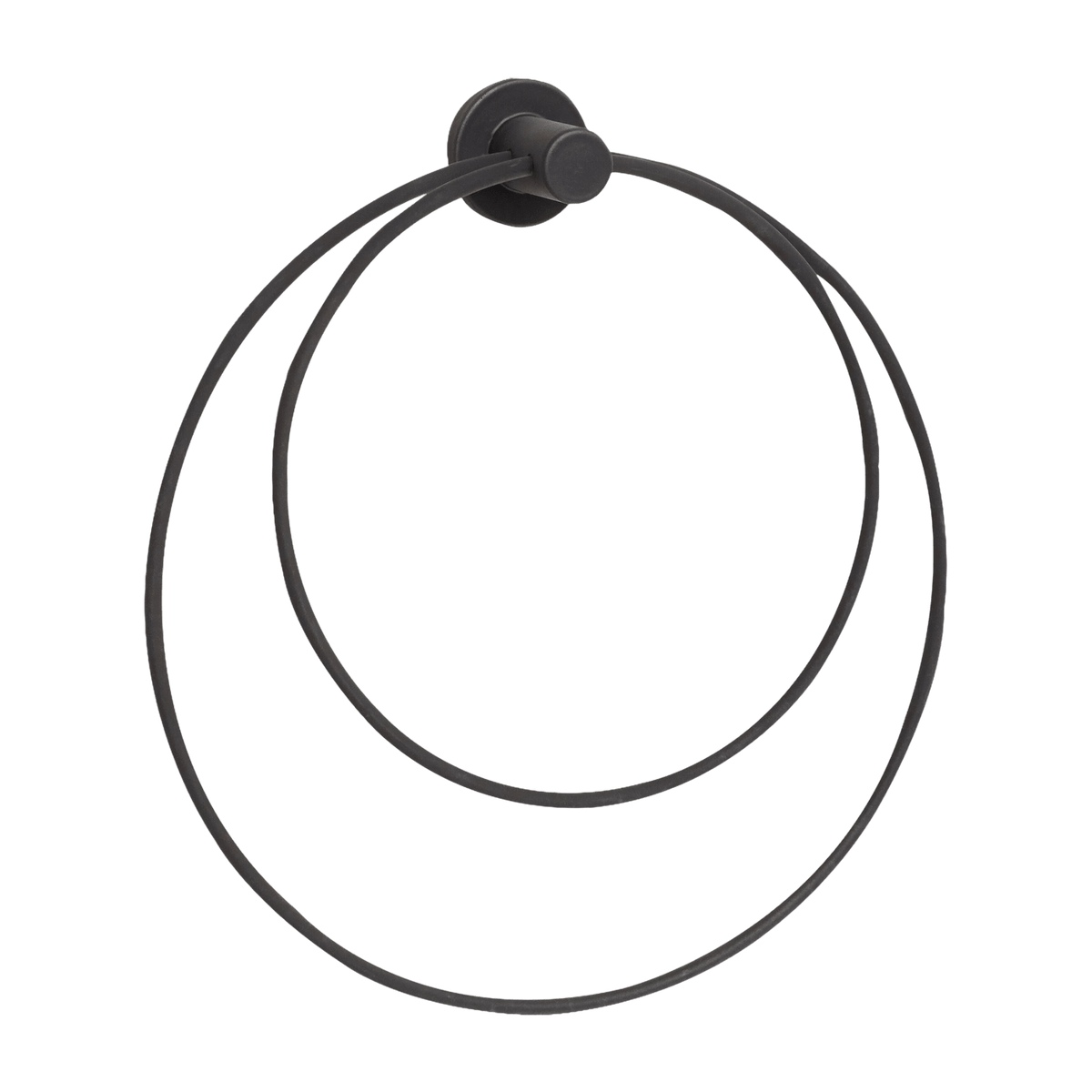 Porte-serviettes noir à boucles Loop - Hübsch - The Cool Republic