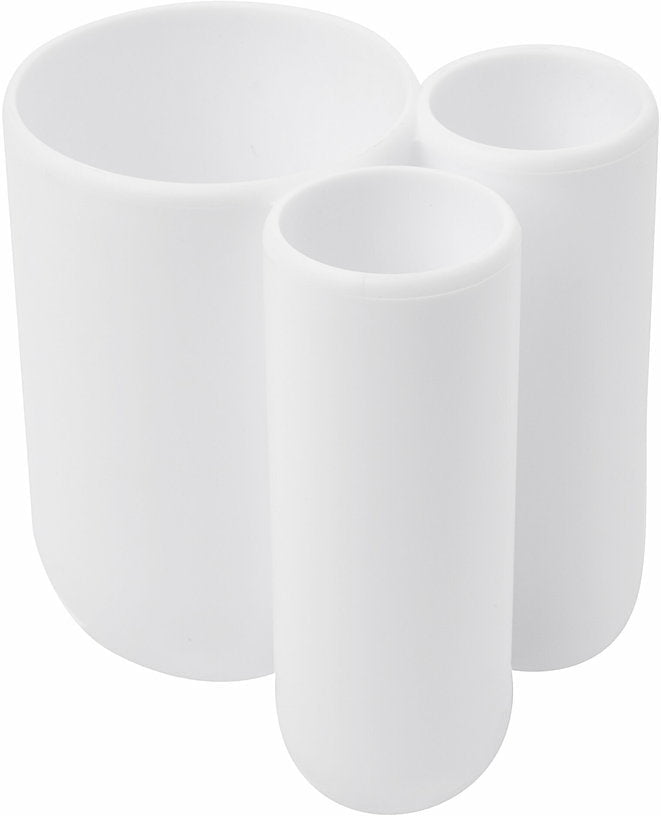 Pot à brosse à dent en plastique moulé blanc Touch - Umbra - The Cool Republic