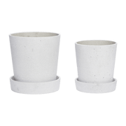 Podium Pots Small Grey (Set Of 2) - Hübsch - The Cool Republic