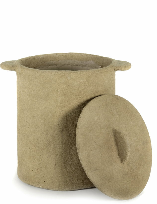 Pot avec couvercle en papier mâché brun Earth - Serax - The Cool Republic