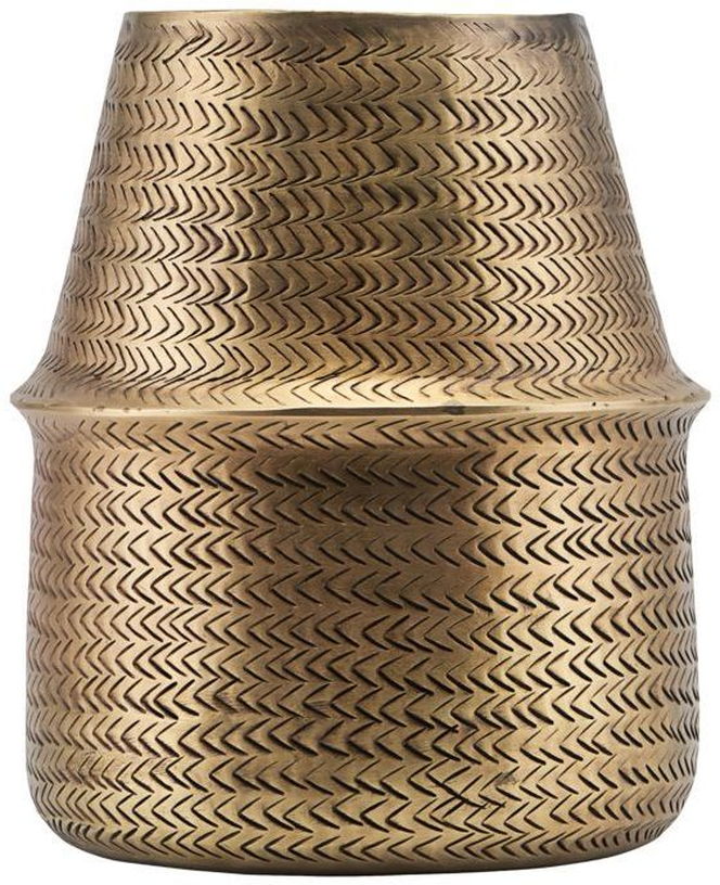 Pot de fleur en laiton doré 19 cm Rattan - House Doctor - The Cool Republic