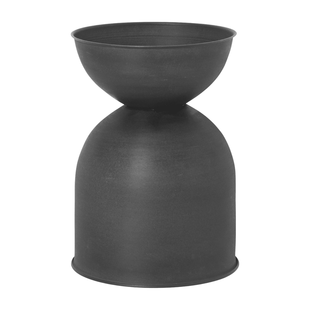 Pot de fleur réversible en fer noir S Hourglass - Ferm Living - The Cool Republic