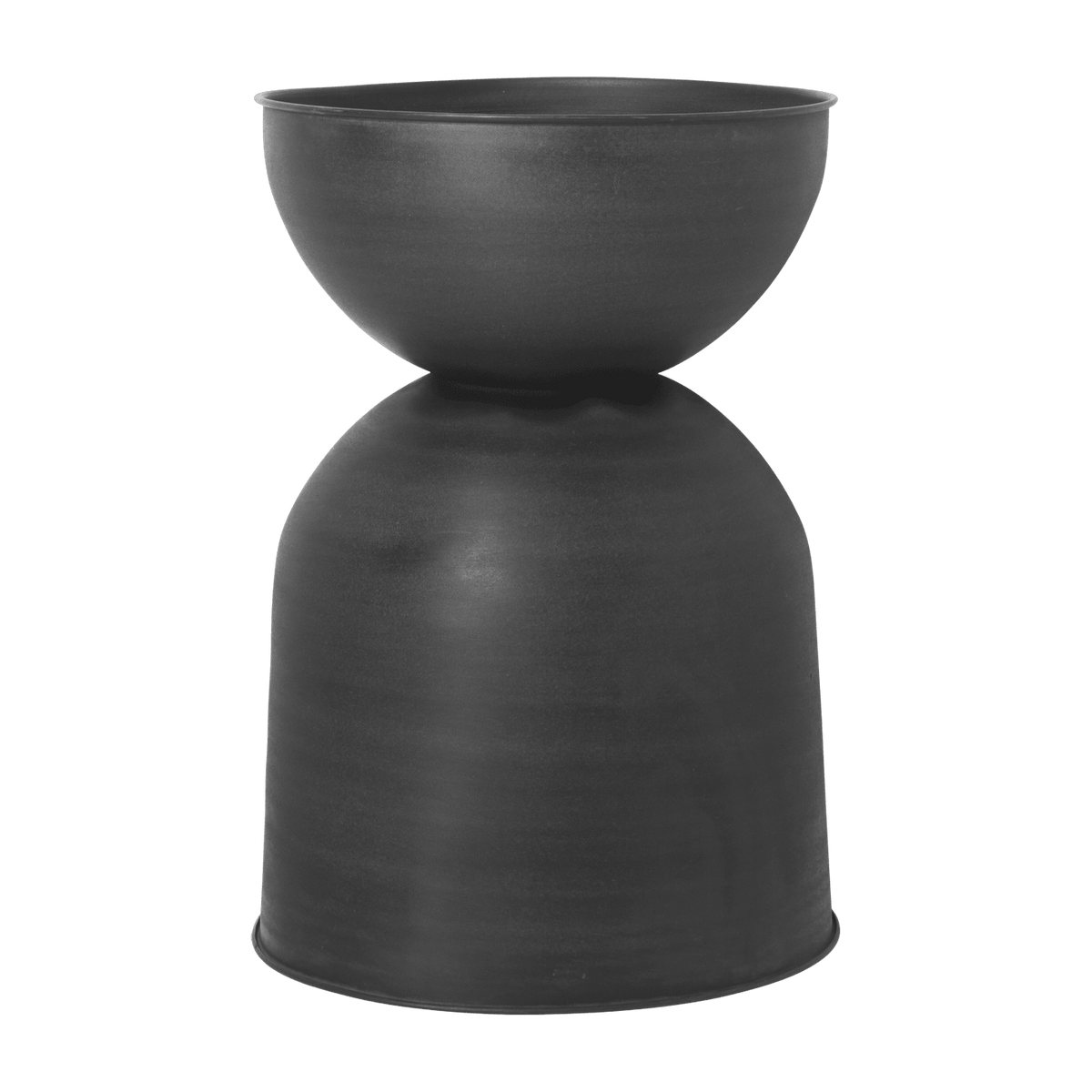 Pot de fleur réversible en fer noir XS Hourglass - Ferm Living - The Cool Republic