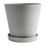 Flower pot with grey saucer XXXL Flowerpot - Hay - The Cool Republic