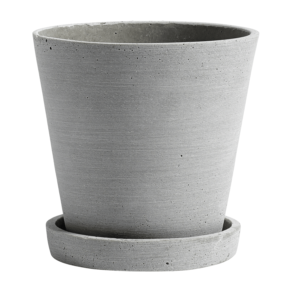 Pot de fleurs avec soucoupe gris M Flowerpot - Hay - The Cool Republic