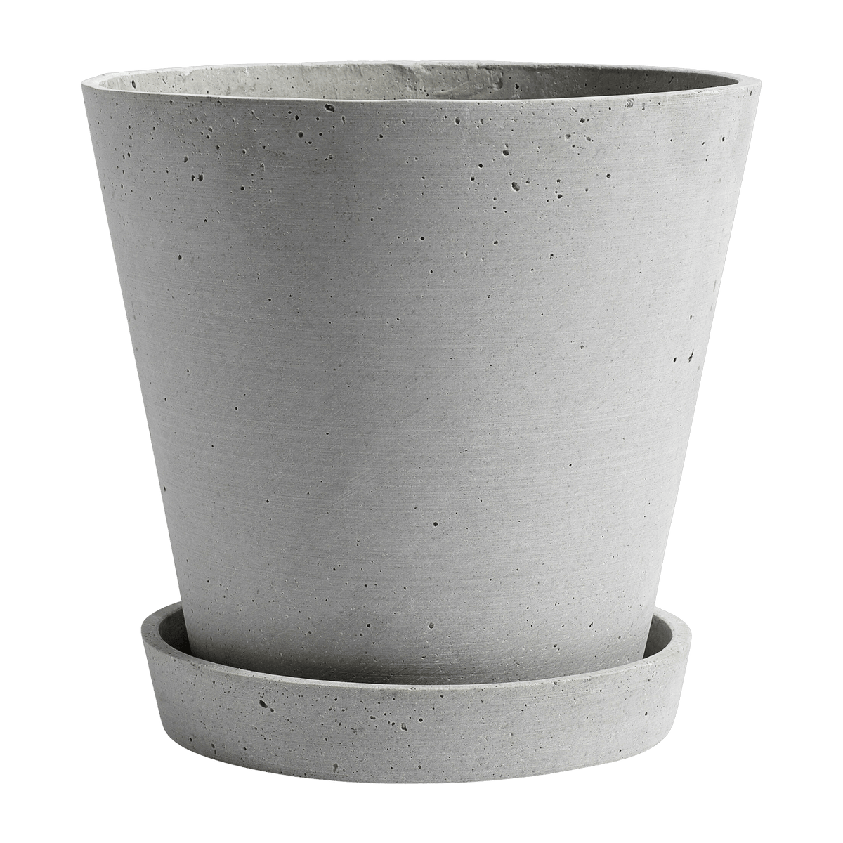 Flower pot with grey saucer XL Flowerpot - Hay - The Cool Republic