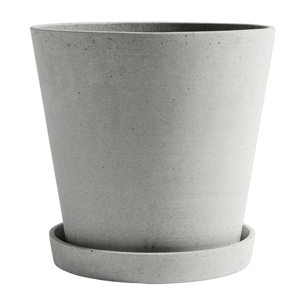 Pot de fleurs avec soucoupe gris XXL Flowerpot - Hay - The Cool Republic
